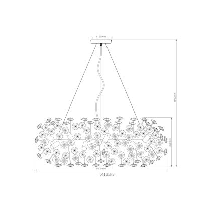 Globo - LED Kristály csillár zsinóron 20xG9/3,5W/230V