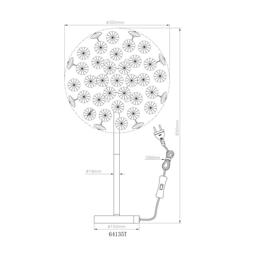 Globo - LED Asztali lámpa 8xG9/3,5W/230V arany