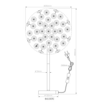 Globo - LED Asztali lámpa 8xG9/3,5W/230V fényezett króm