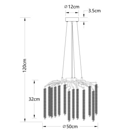 Globo - LED kábeles csillár 6xG9/8W/230V