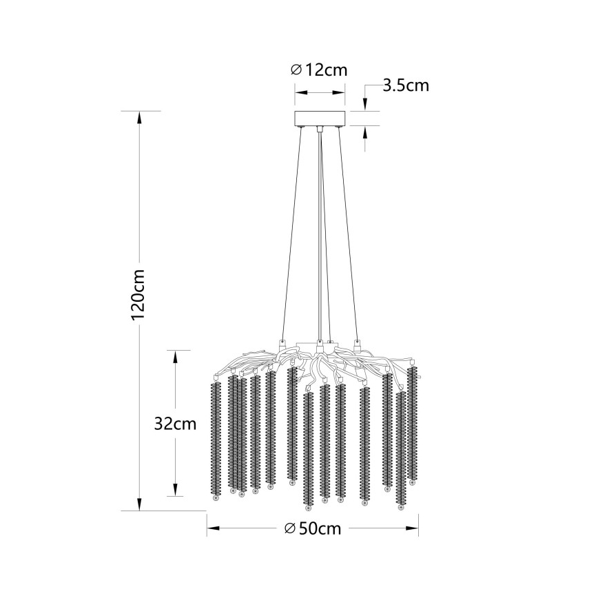 Globo - LED kábeles csillár 6xG9/8W/230V