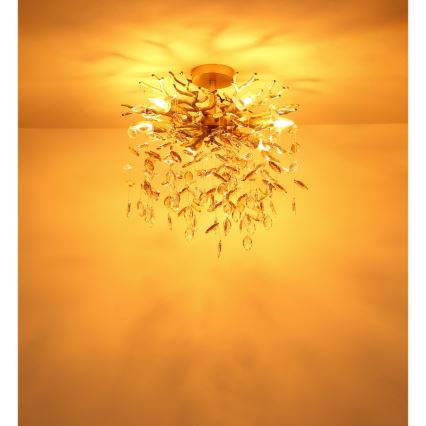 Globo - Rudas csillár 6xE14/40W/230V aranyszínű