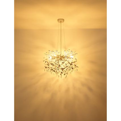 Globo - Kábellel függesztett csillár 8xE14/40W/230V ezüstszínű