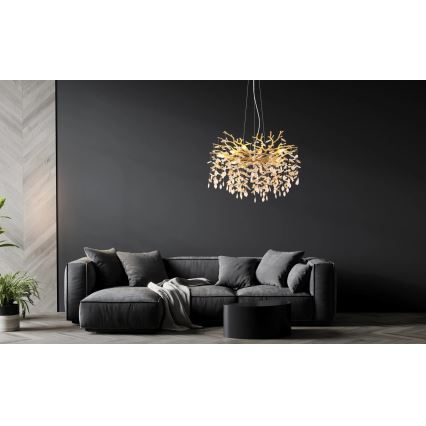 Globo - Kábelre függesztett csillár 10xE14/40W/230V aranyszínű