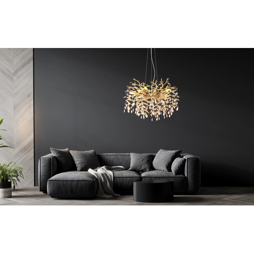 Globo - Kábelre függesztett csillár 10xE14/40W/230V aranyszínű
