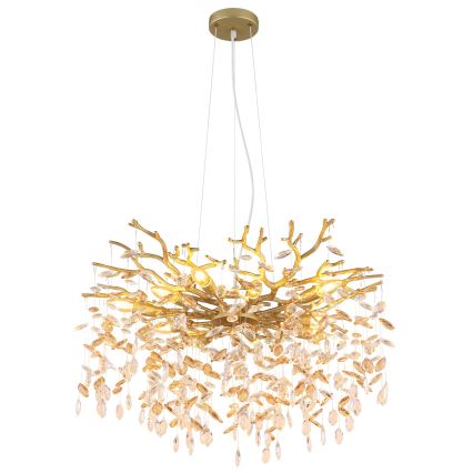 Globo - Kábelre függesztett csillár 10xE14/40W/230V aranyszínű