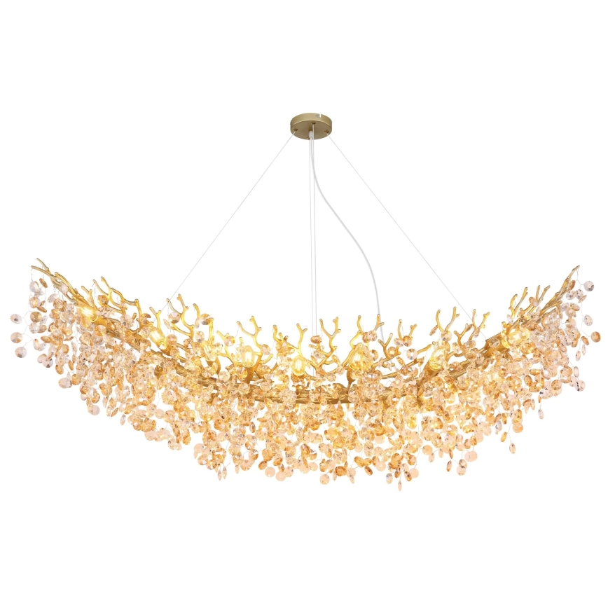 Globo - Kábelen függő csillár 16xE14/40W/230V aranyszínű