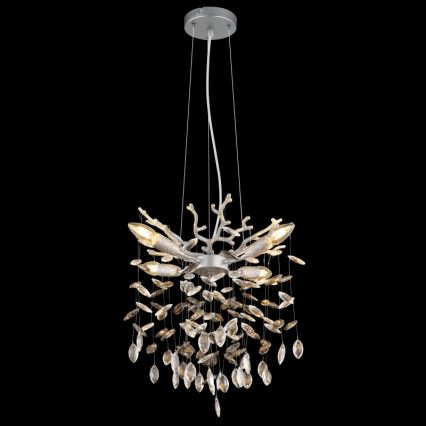 Globo - Kábeles függőlámpa, 4xE14/40W/230V, ezüst