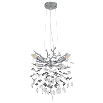 Globo - Kábeles függőlámpa, 4xE14/40W/230V, ezüst