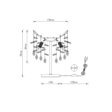 Globo - Asztali lámpa 3xE14/40W/230V arany