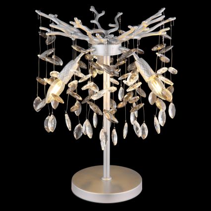 Globo - Ezüst asztali lámpa 3xE14/40W/230V