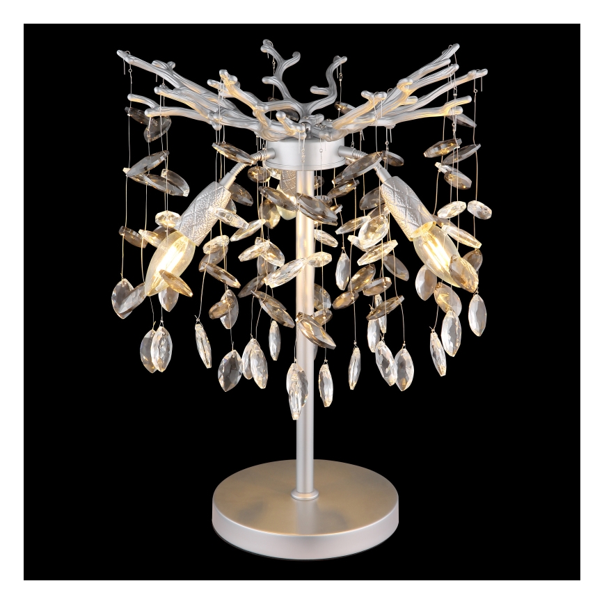 Globo - Ezüst asztali lámpa 3xE14/40W/230V