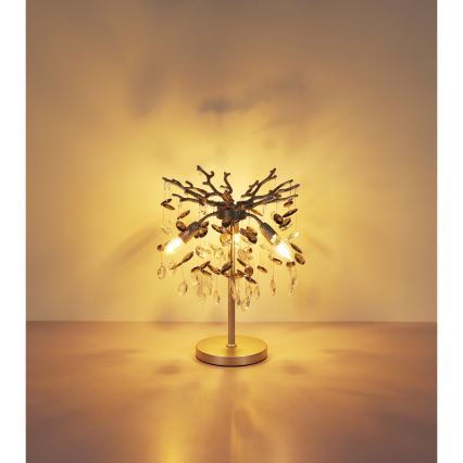 Globo - Ezüst asztali lámpa 3xE14/40W/230V