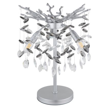 Globo - Ezüst asztali lámpa 3xE14/40W/230V