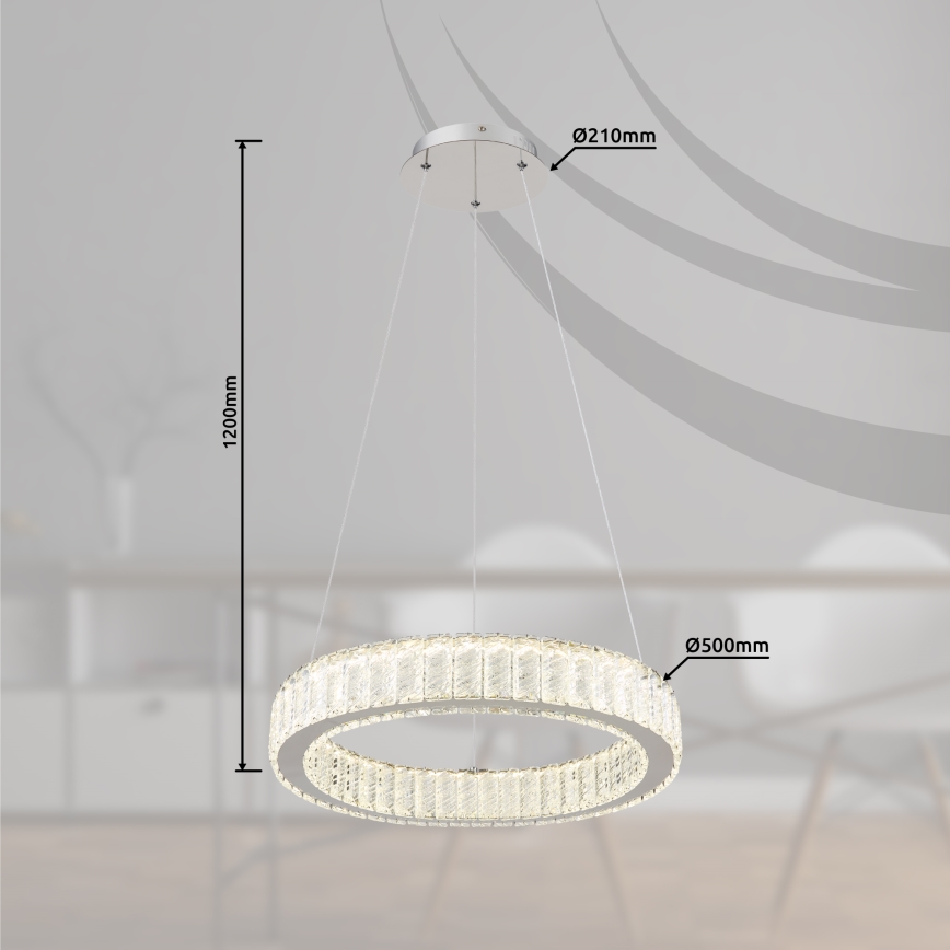 Globo - LED dimmelhető függeszték kábellel LED/50W/230V 2700-6000K átmérő 50 cm + távirányító