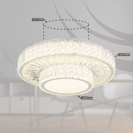 Globo - LED dimmelhető mennyezeti lámpa LED/50W/230V 2700-6000K átmérő 50 cm + távirányító