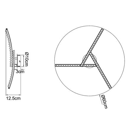 Globo - LED felületre szerelhető csillár LED/18W/230V 2700/4000/6000K