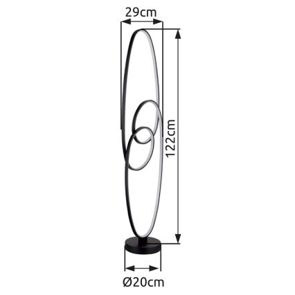 Globo - LED állólámpa LED/39W/230V 2700/4000/6500K