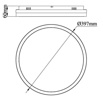 Globo - LED mennyezeti lámpa LED/40W/230V 3000/4000/6000K átm. 39,7 cm
