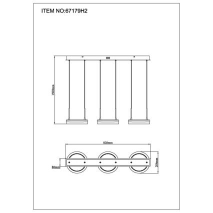Globo - LED csillár kábelen LED/40W/230V 3000/4000/6000K