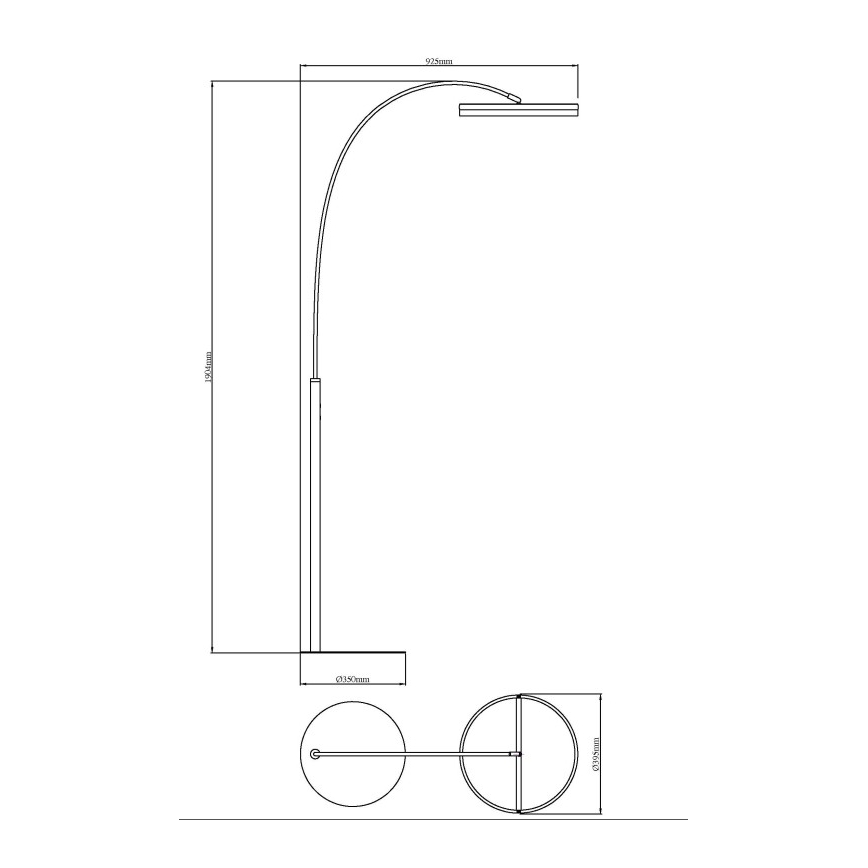 Globo - Dimmelhető érintésvezérlésű állólámpa LED/24W/230V 3000/4000/6000K