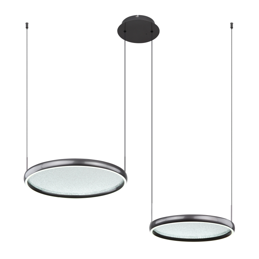 Globo - LED Dimmelhető csillár zsinóron LED/50W/230V 2700-6000K fekete + távirányítás