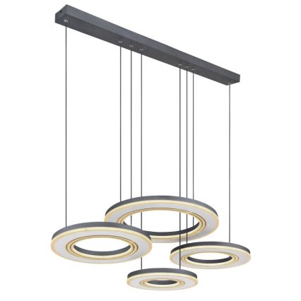 Globo - LED Dimmelhető csillár zsinóron LED/80W/230V 2700-6000K fekete + távirányítás