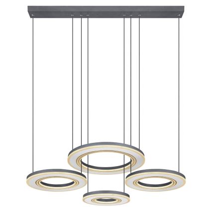Globo - LED Dimmelhető csillár zsinóron LED/80W/230V 2700-6000K fekete + távirányítás