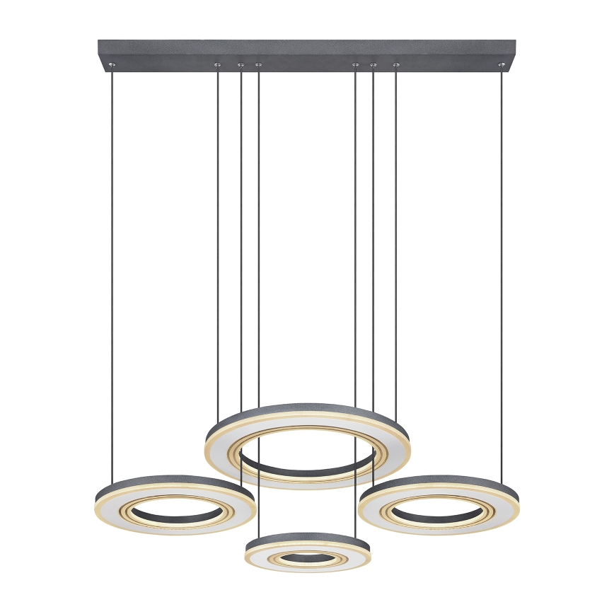 Globo - LED Dimmelhető csillár zsinóron LED/80W/230V 2700-6000K fekete + távirányítás