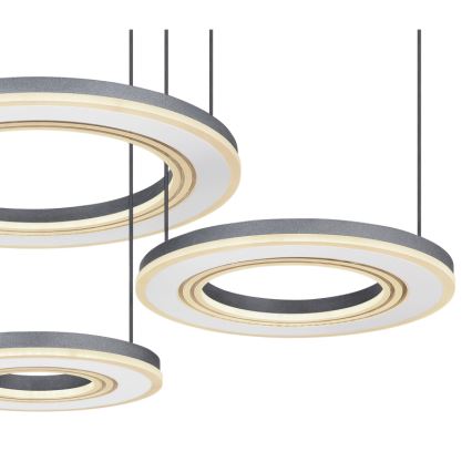 Globo - LED Dimmelhető csillár zsinóron LED/80W/230V 2700-6000K fekete + távirányítás