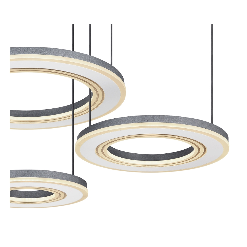 Globo - LED Dimmelhető csillár zsinóron LED/80W/230V 2700-6000K fekete + távirányítás