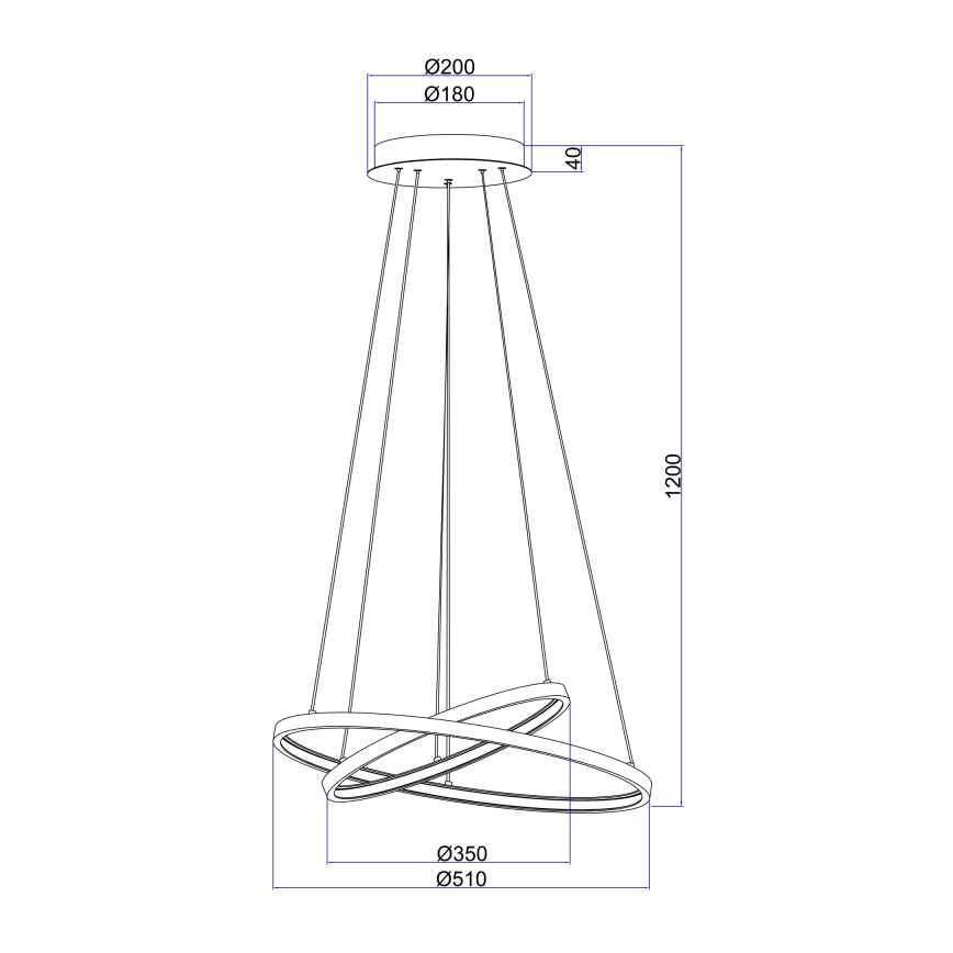 Globo - LED állítható fényerejű csillár kábellel 2xLED/21W/230V