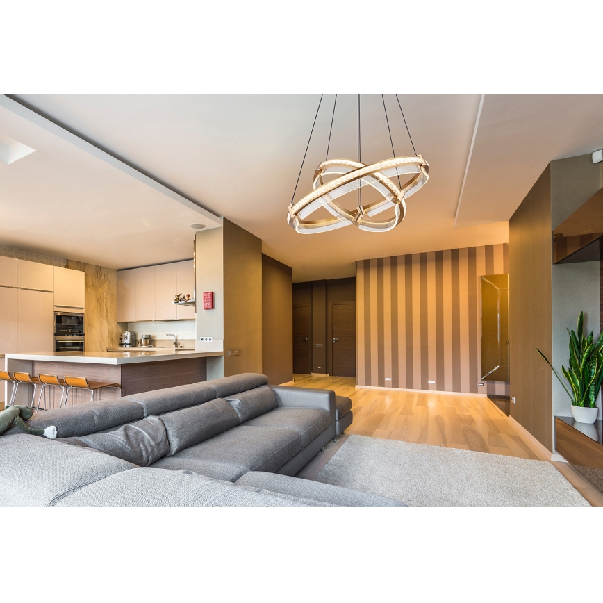 Globo - LED állítható fényerejű kristály csillár kábellel LED/78W/230V 2700K-6000K + távirányító