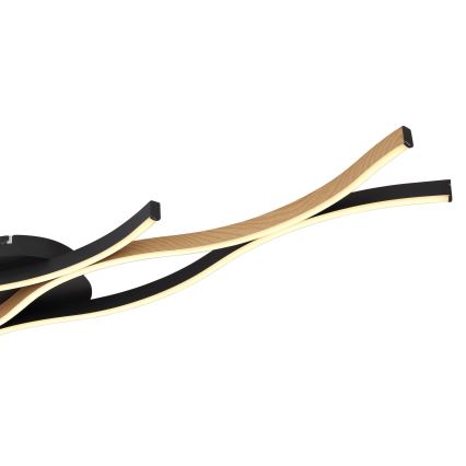 Globo - LED Felületre szerelhető csillár LED/35W/230V fekete/barna