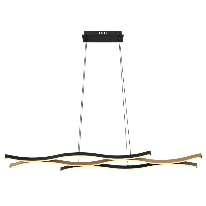 Globo - LED Csillár zsinóron LED/35W/230V fekete/barna