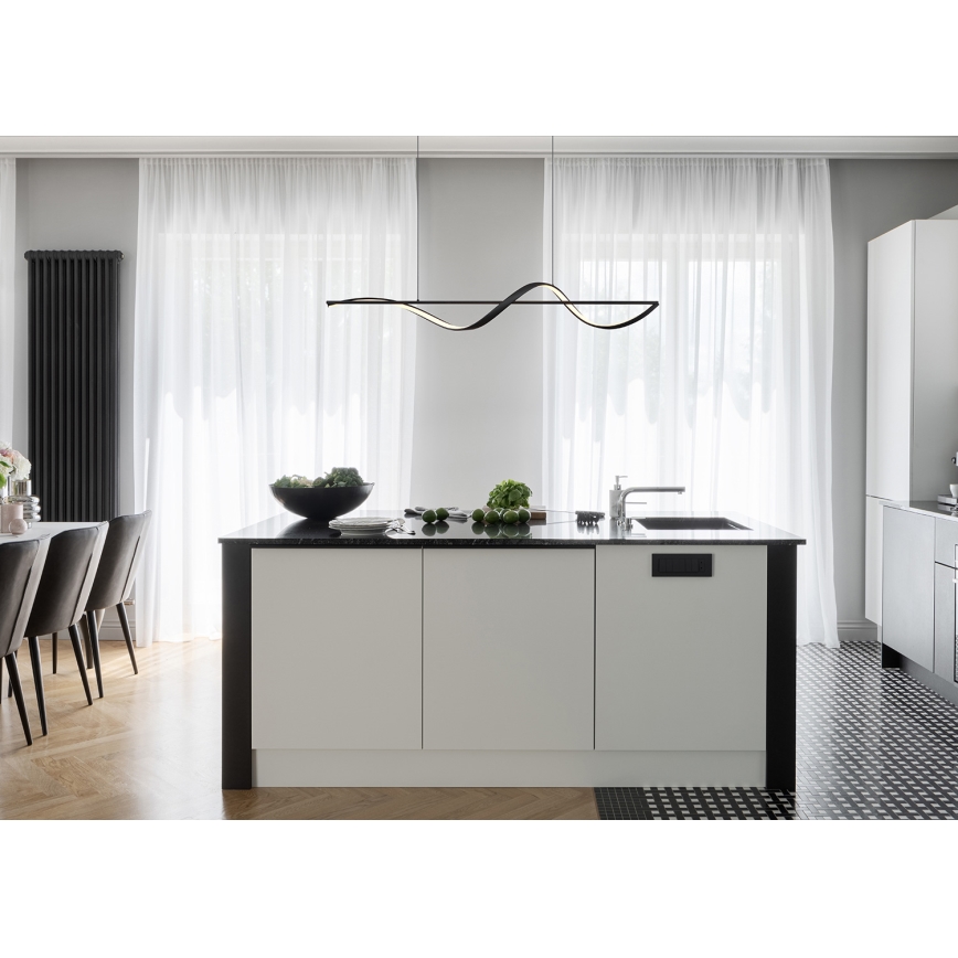 Globo - LED Csillár zsinóron LED/24W/230V 3000K fekete