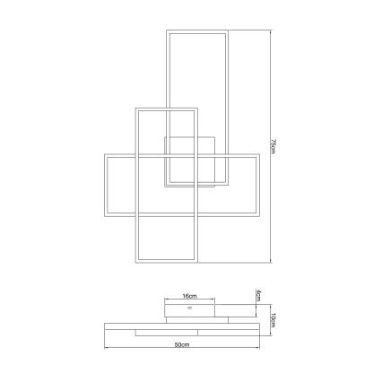 Globo - LED állítható fényerejű mennyezeti lámpa LED/40W/230V Wi-Fi Tuya + távirányító