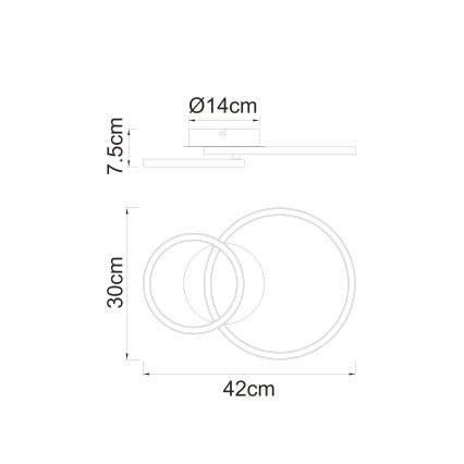 Globo - LED Csillár LED/18W/230V