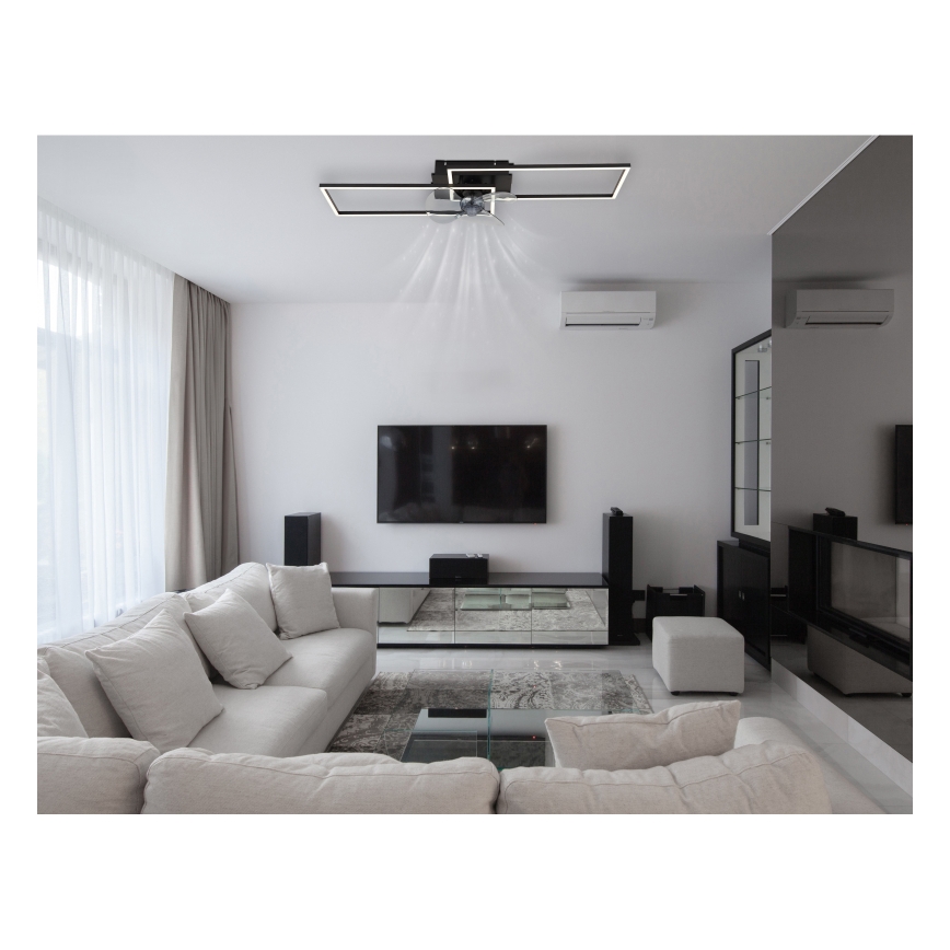 Globo - LED dimmelhető ventilátoros mennyezeti lámpa LED/38W/230V 3000-6500K + távirányító