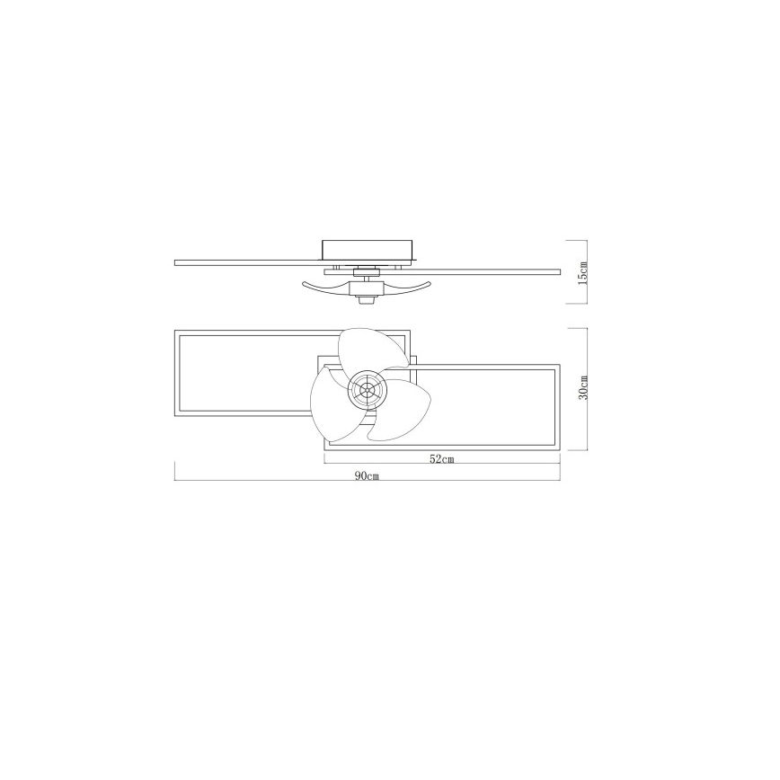 Globo - LED dimmelhető ventilátoros mennyezeti lámpa LED/38W/230V 3000-6500K + távirányító