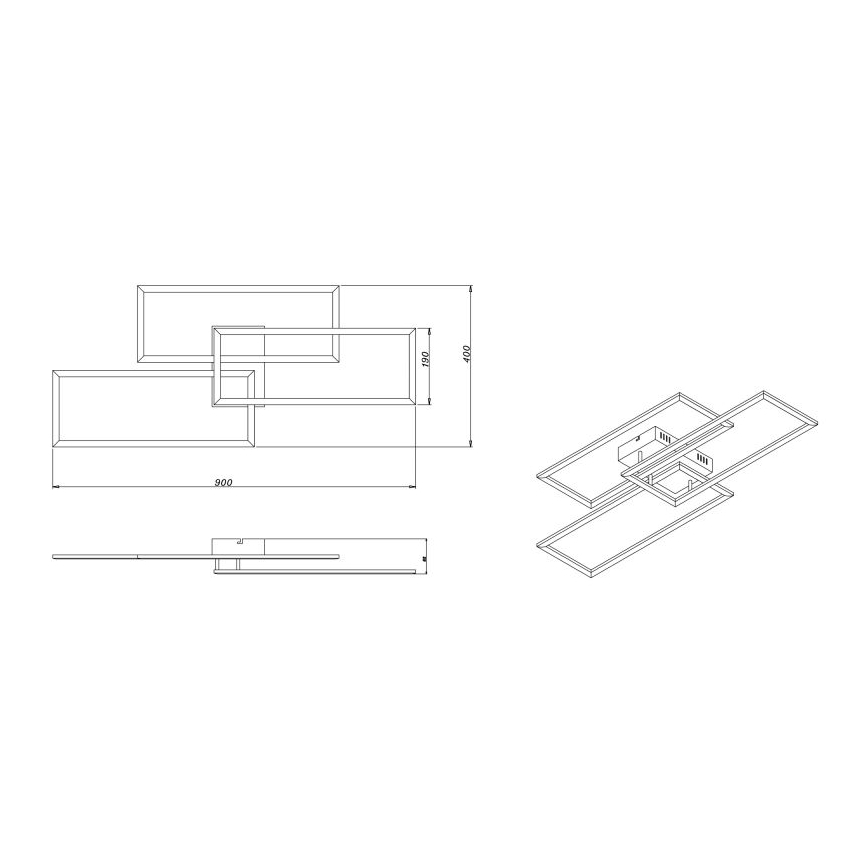 Globo - LED Dimmelhető mennyezeti lámpa LED/58W/230V 2700-6500K Wi-Fi Tuya + távirányítás