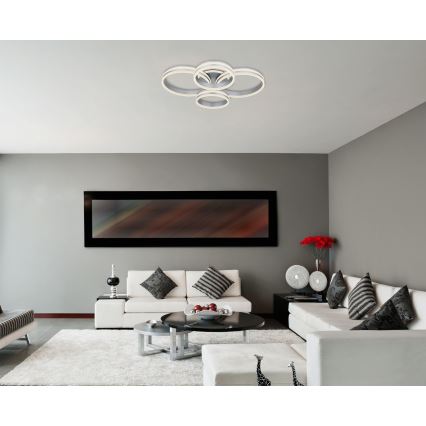Globo - LED dimmelhető mennyezeti lámpa LED/90W/230V 2700-6000K 68x85 cm + távirányító