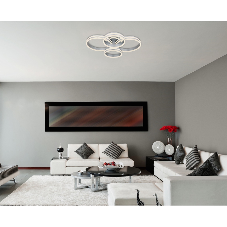 Globo - LED dimmelhető mennyezeti lámpa LED/90W/230V 2700-6000K 68x85 cm + távirányító