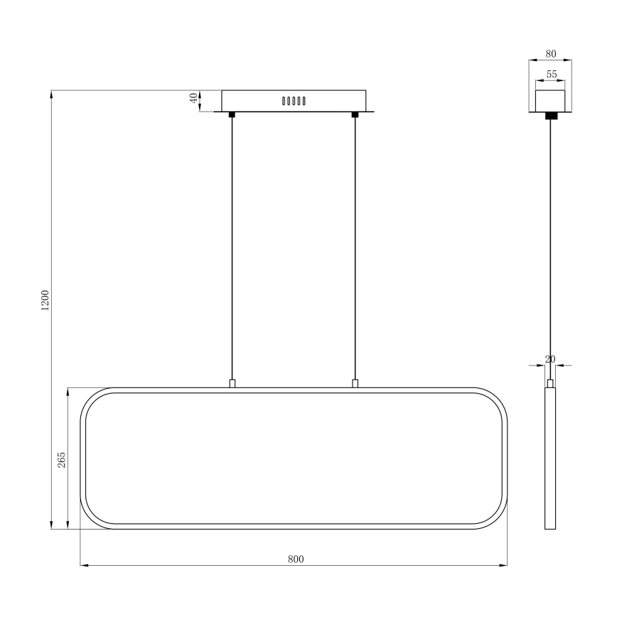 Globo - LED Csillár zsinóron LED/24W/230V