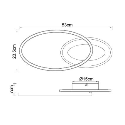Globo - LED Felületre szerelhető csillár LED/24W/230V