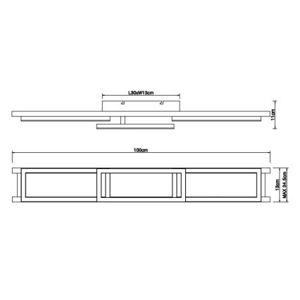 Globo - LED Dimmelhető mennyezeti lámpa LED/30W/230V 2700-6500K + távirányítás