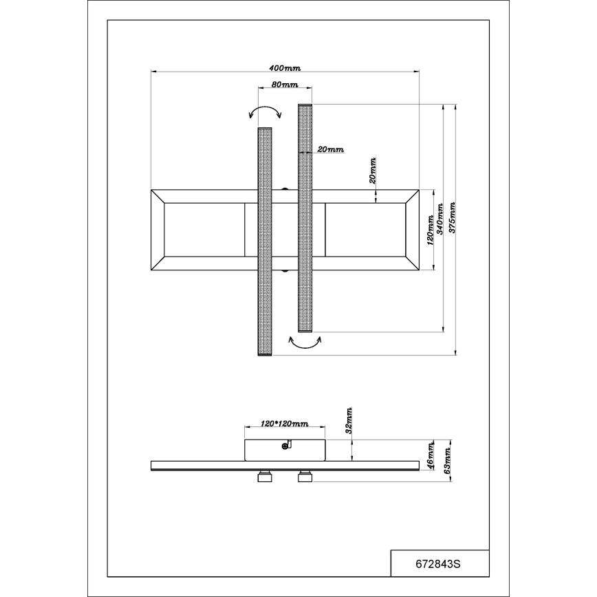 Globo - LED Mennyezeti lámpa LED/24W/230V 4000K fekete