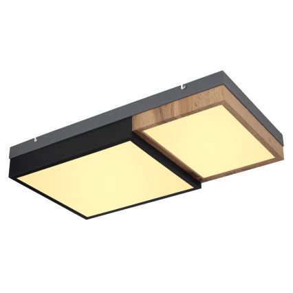Globo 67286-30 - LED mennyezeti lámpatest GUNDI LED/30W/230V 35x65 cm barna/fekete