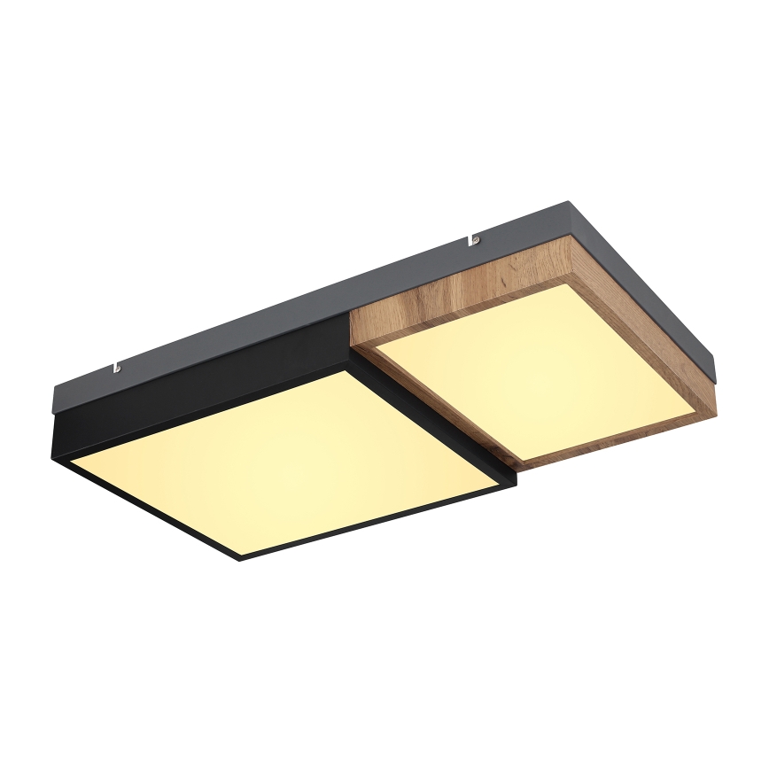 Globo 67286-30 - LED mennyezeti lámpatest GUNDI LED/30W/230V 35x65 cm barna/fekete