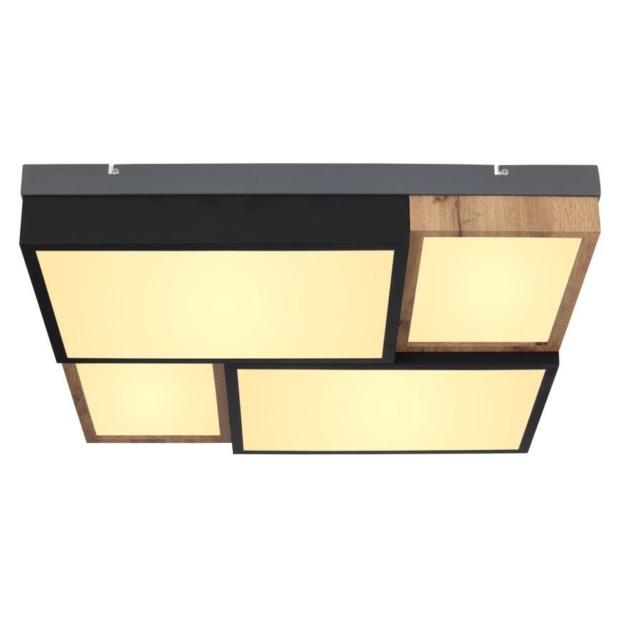 Globo 67286-50 - LED mennyezeti lámpatest GUNDI LED/50W/230V 60x60 cm barna/fekete